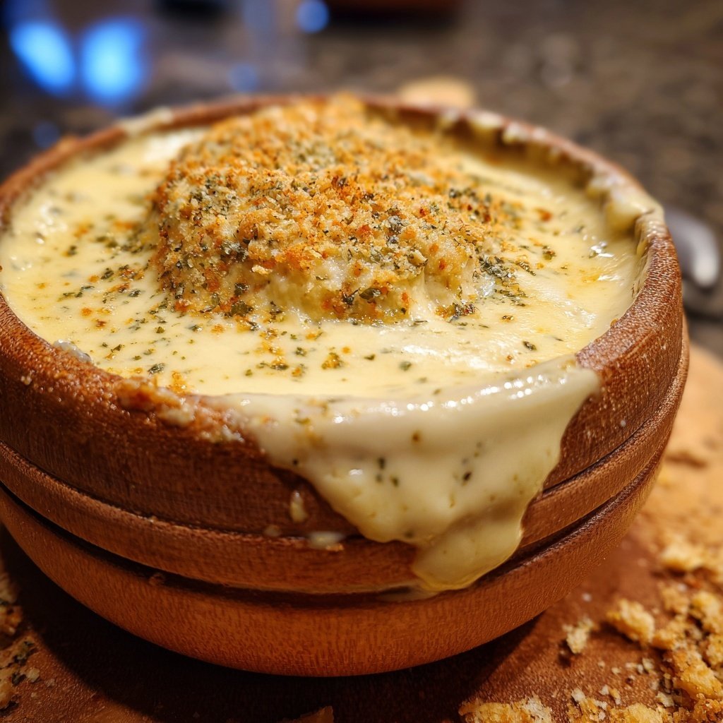 Fondue with Mild Blue Cheese