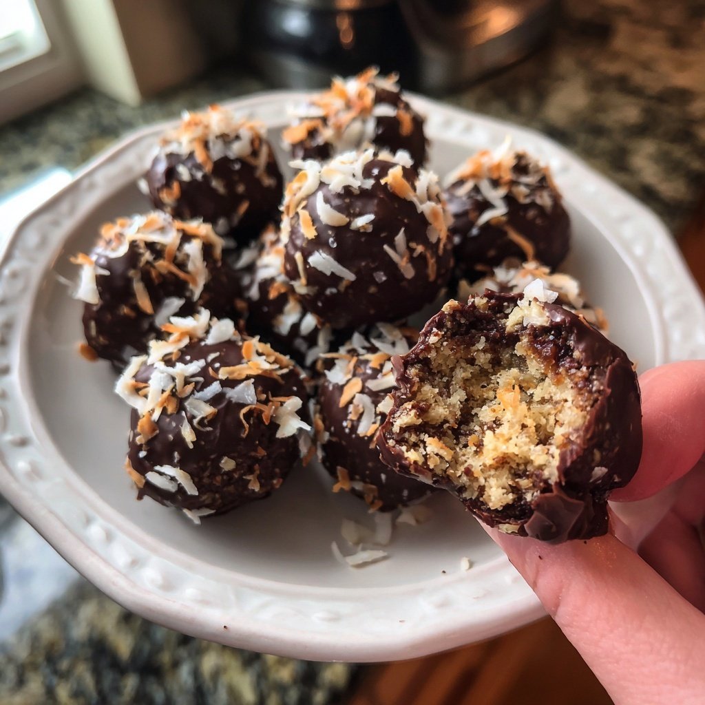 Chocolate Coconut Date Bites