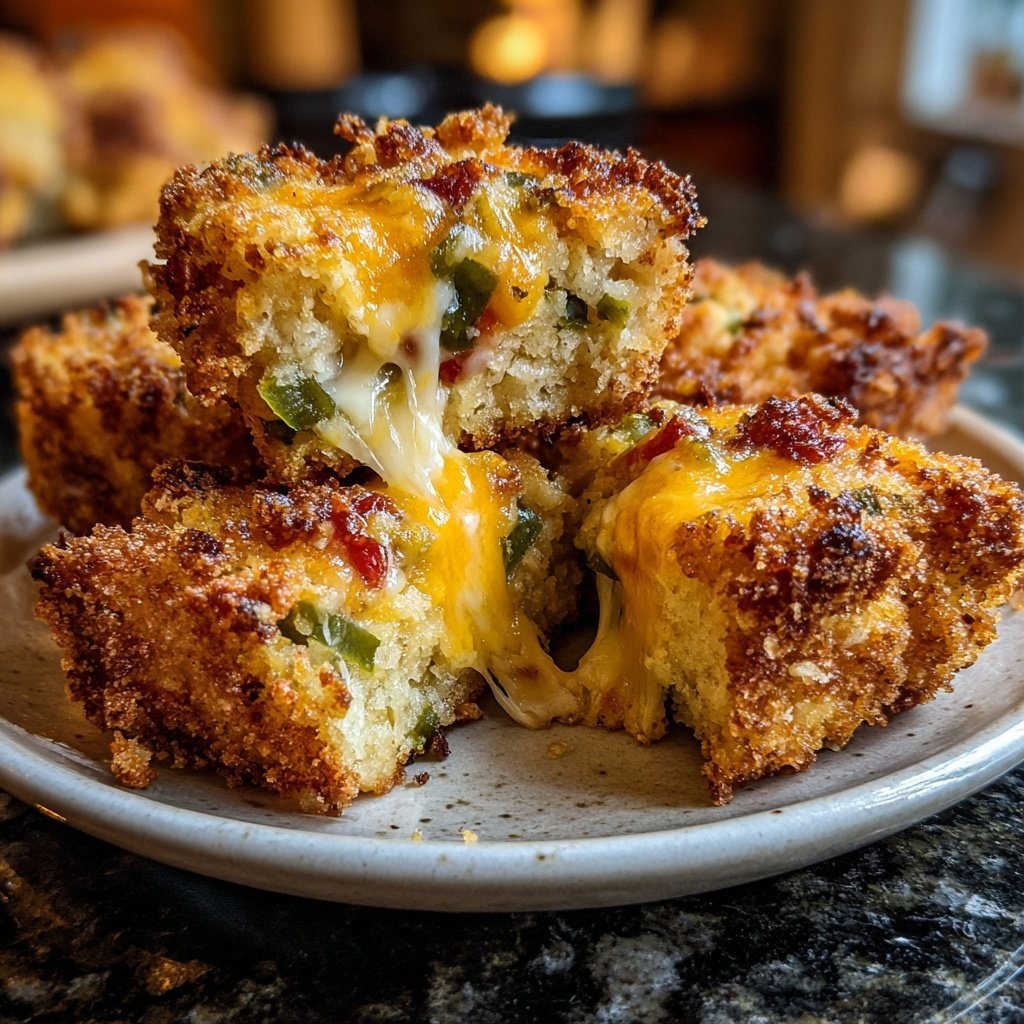 Jalapeno Poppers with Cornbread Crust