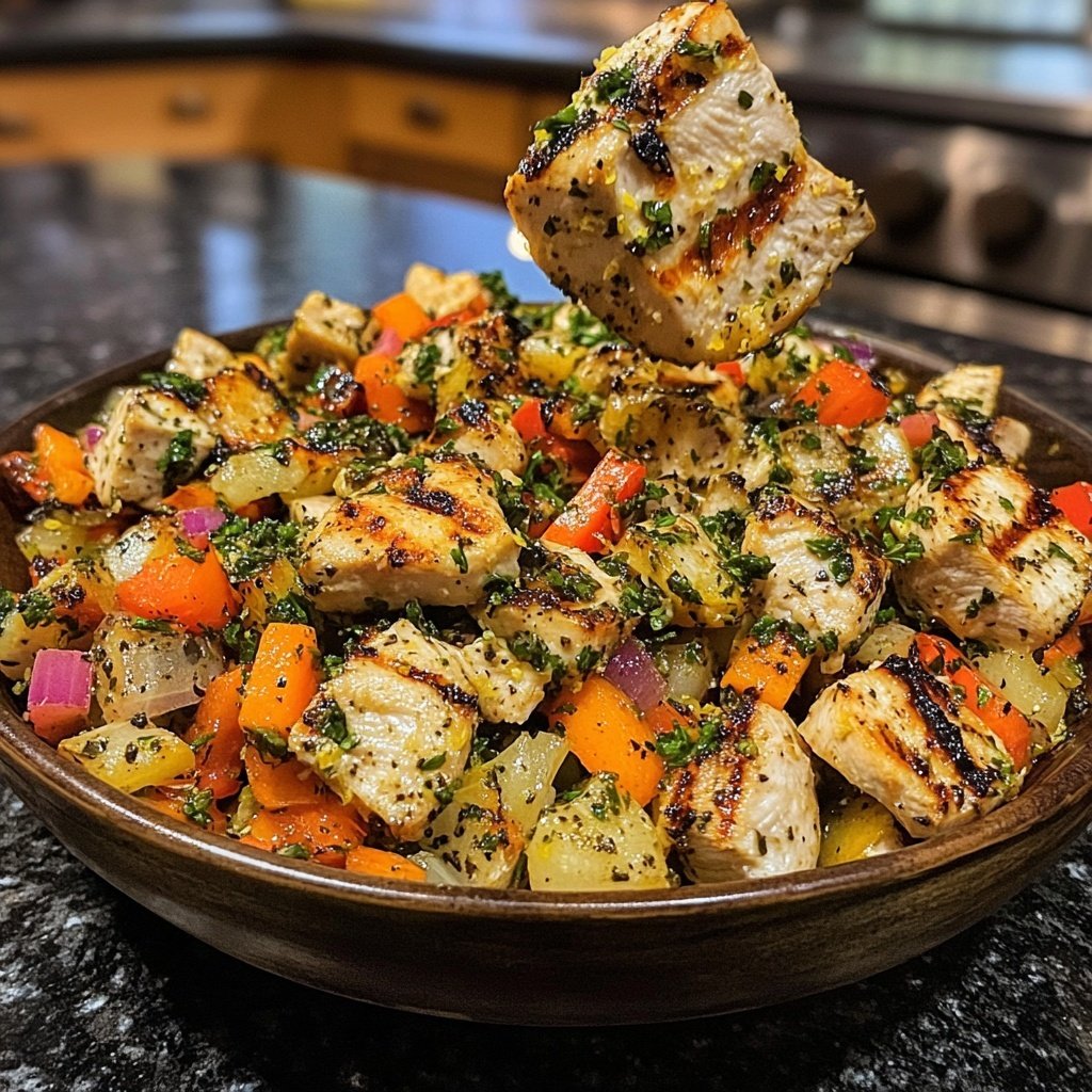 Grilled Lemon Herb Chicken Bowl