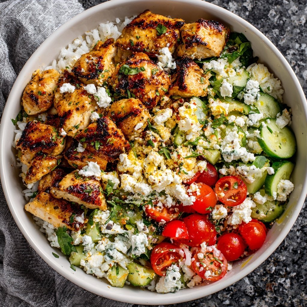 Easy Healthy Mediterranean Chicken Bowl