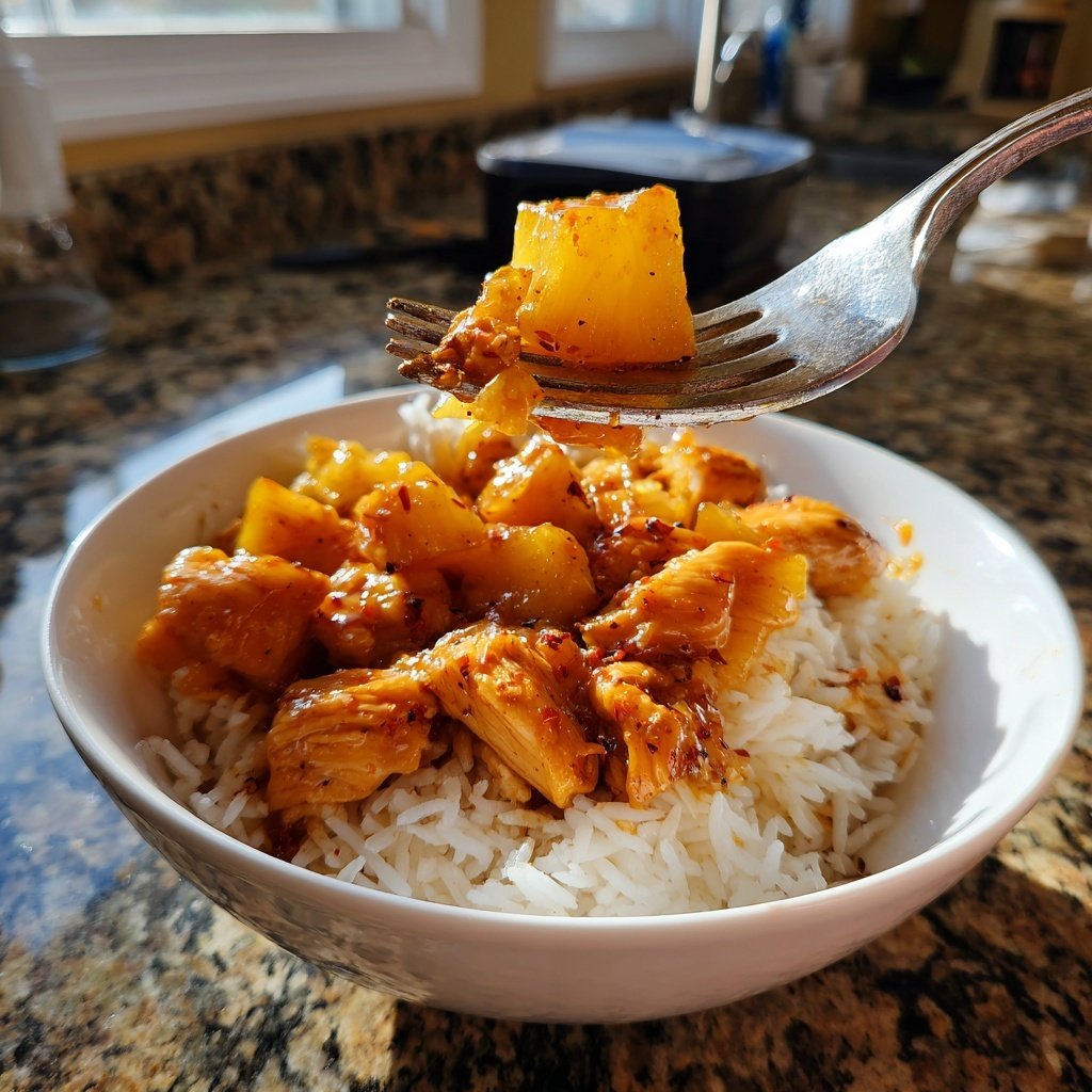 Sweet Pineapple Chicken Rice Bowl