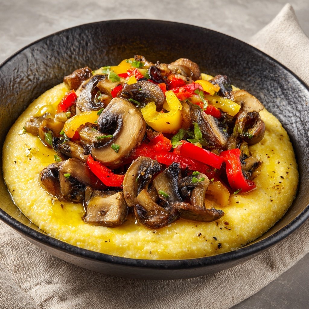 Creamy Polenta with Roasted Vegetables
