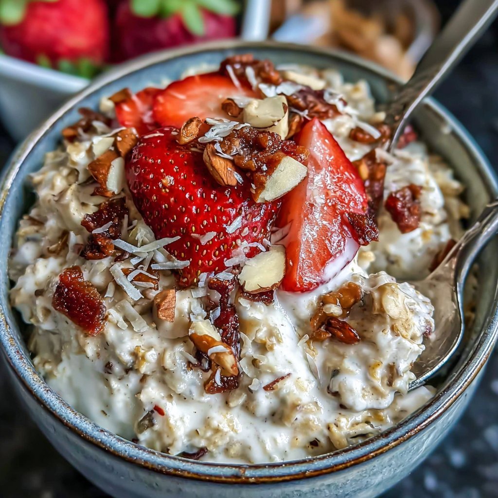 Strawberry Almond Overnight Oats