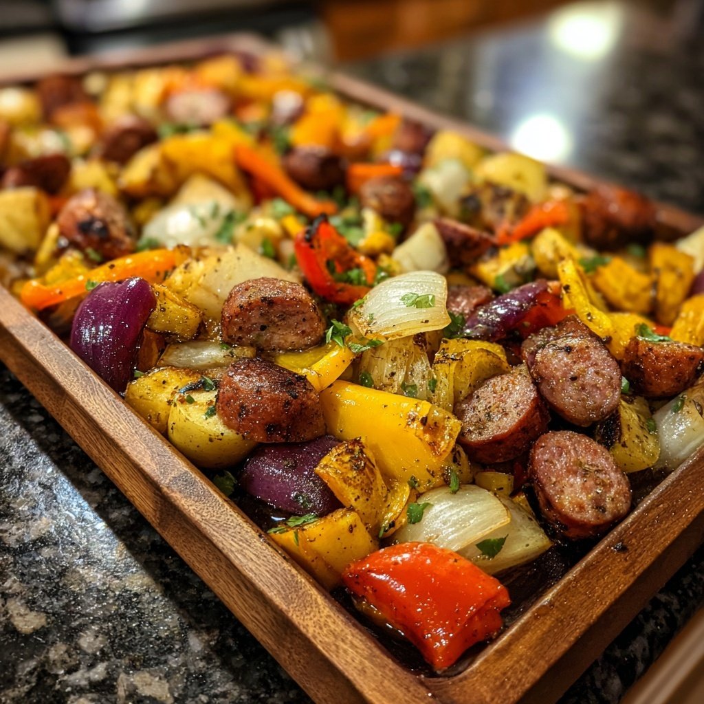 Sheet Pan Sausage And Vegetables