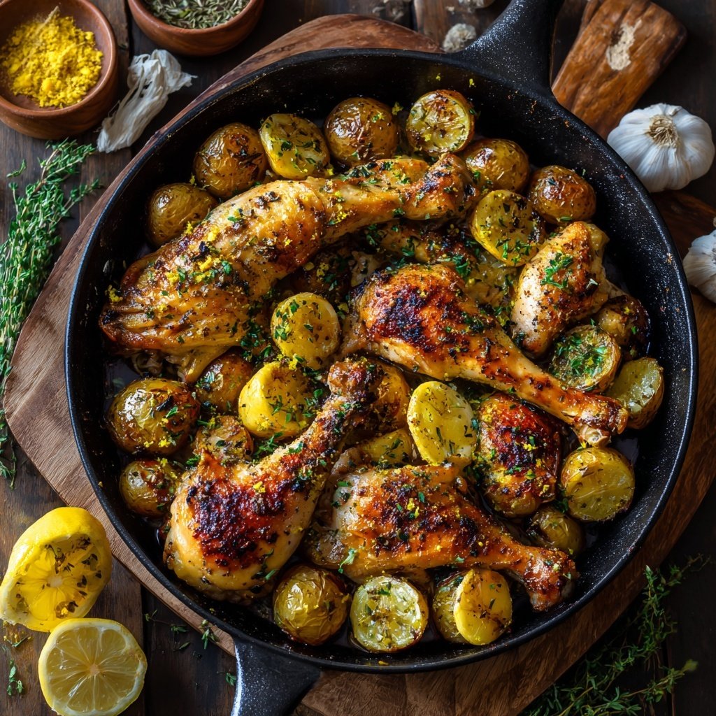 One Pan Lemon Chicken And Potatoes