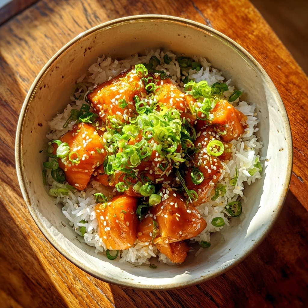 Teriyaki Salmon Rice Bowl