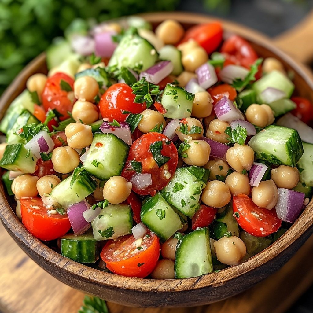 Healthy Lunch Mediterranean Chickpea Salad