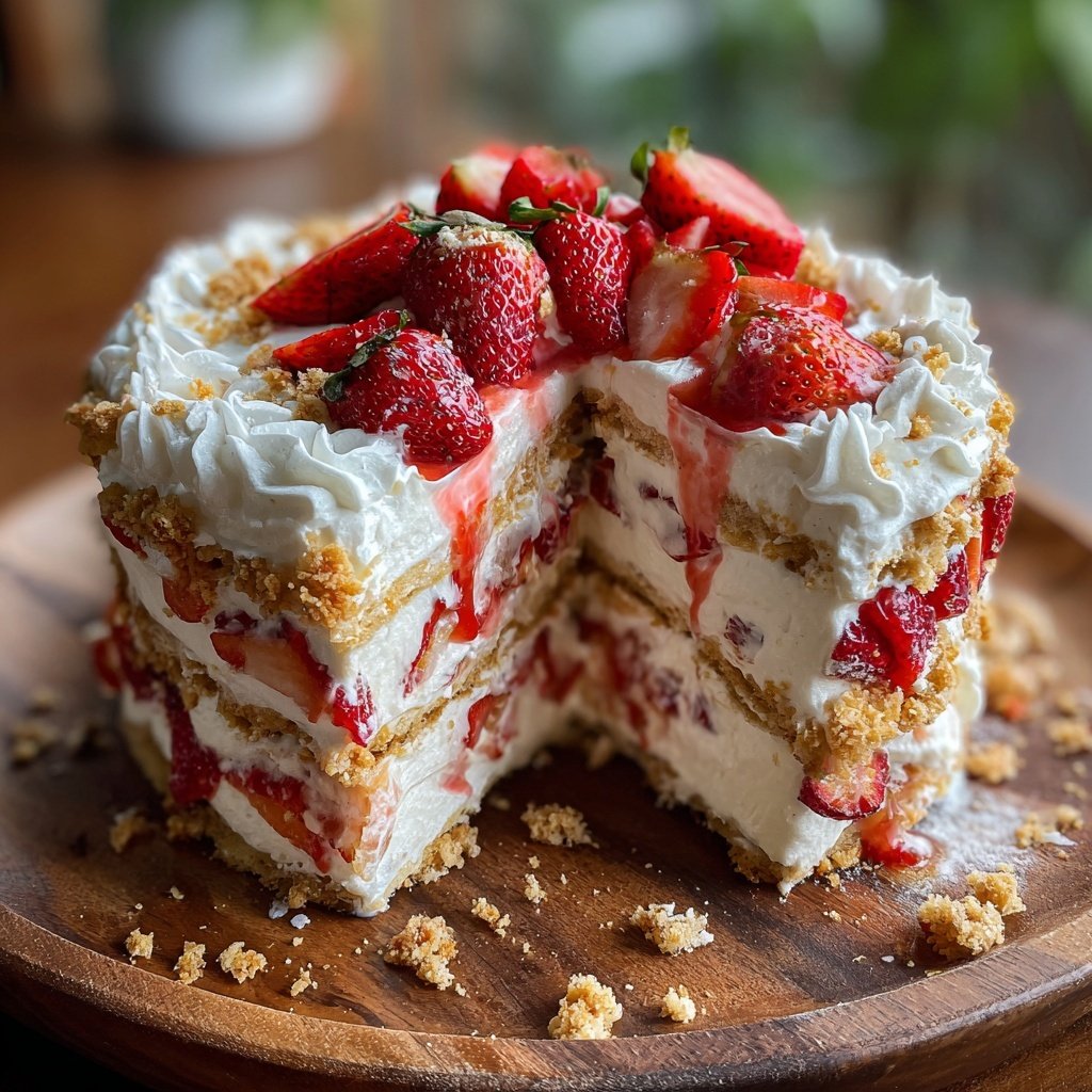 Strawberry Shortcake Icebox Cake