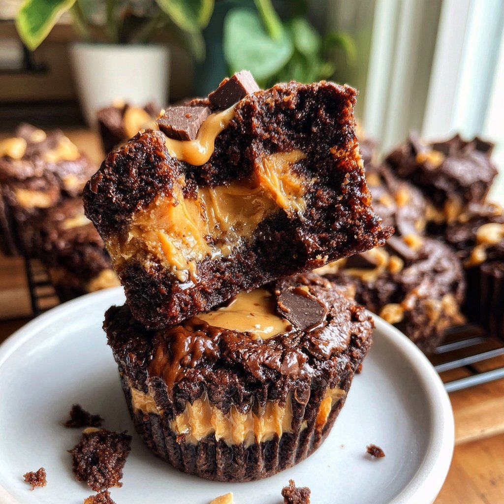 Chocolate Peanut Butter Brownie Bites