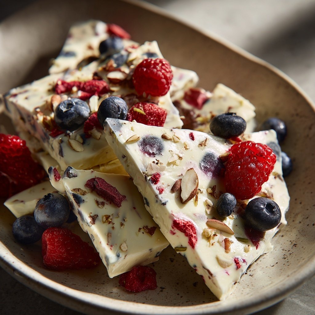 Healthy Snack Greek Yogurt Bark