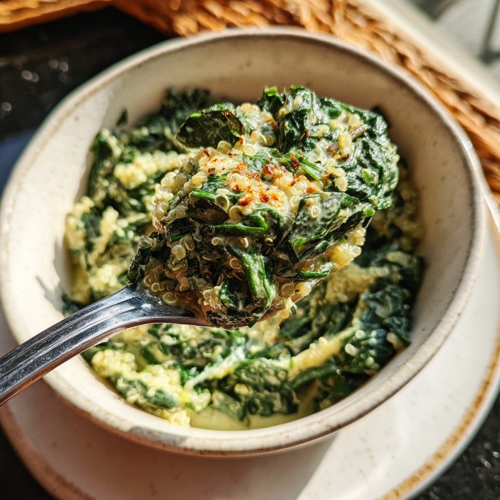 Creamy Lemon Spinach Quinoa