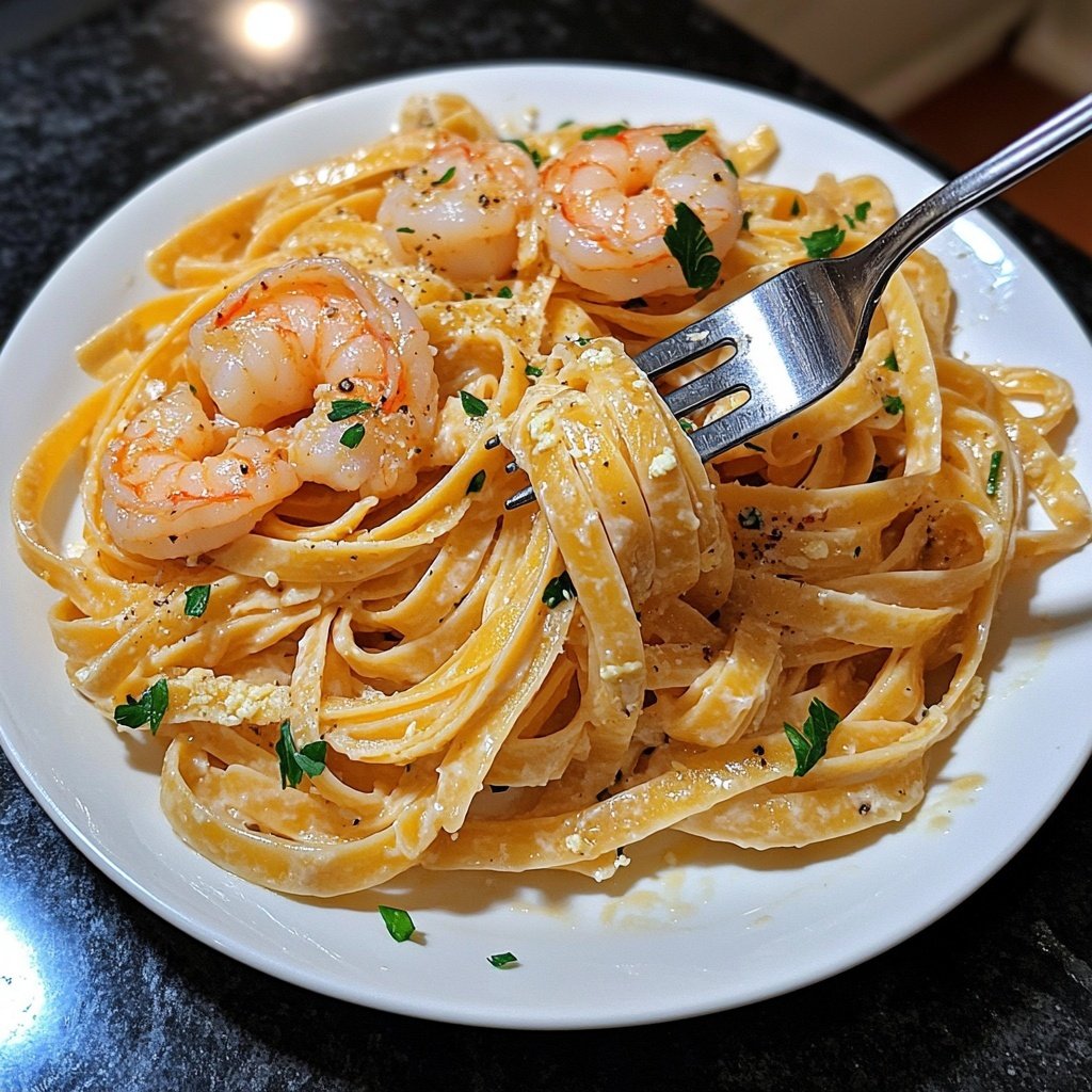 15-Minute Garlic Shrimp Pasta