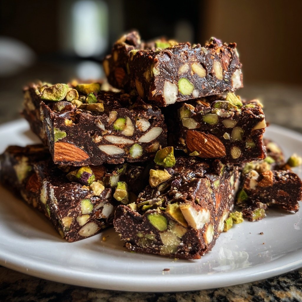 Chocolate Pistachio Almond Bars