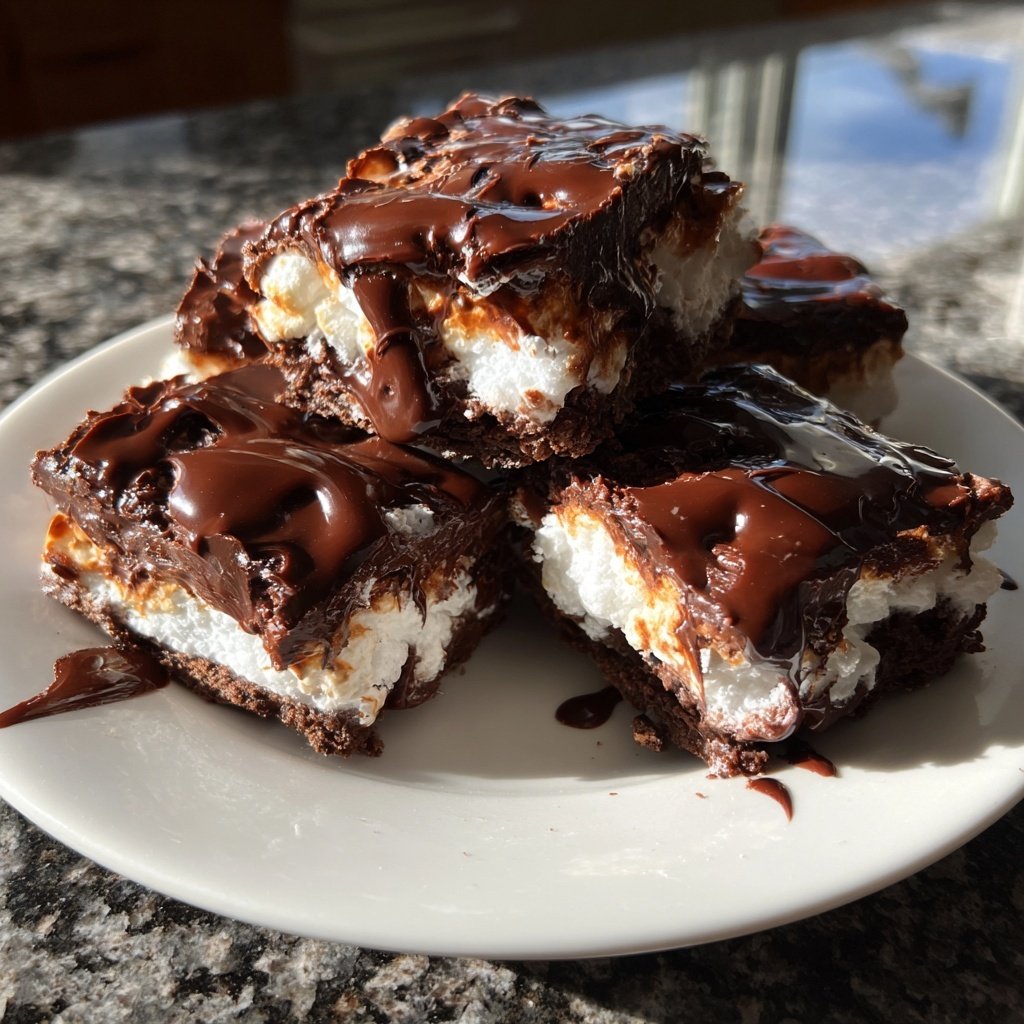 Valentines Treats Chocolate Marshmallow Squares
