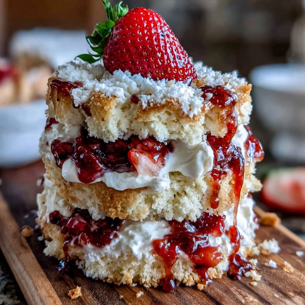 Classic Strawberry Shortcake With Fresh Cream