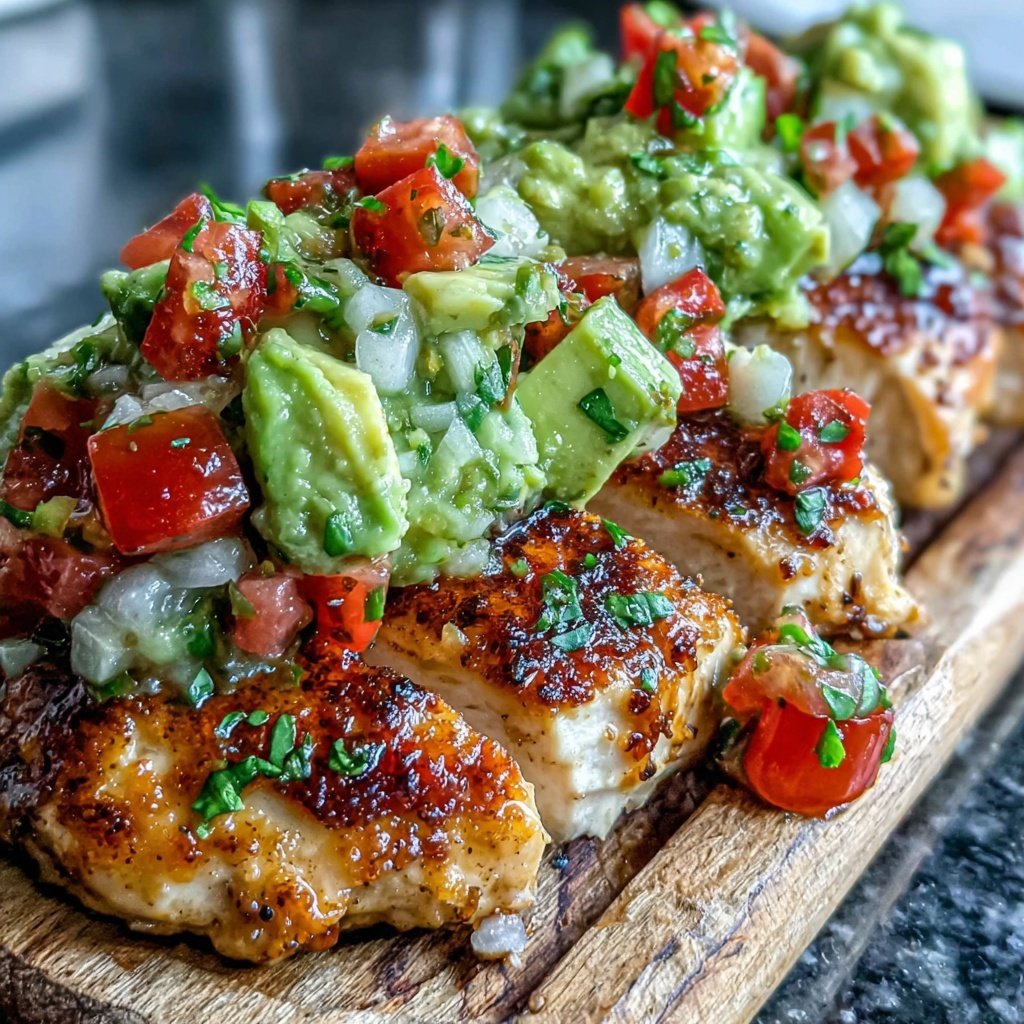 Healthy Grilled Chicken With Avocado Salsa