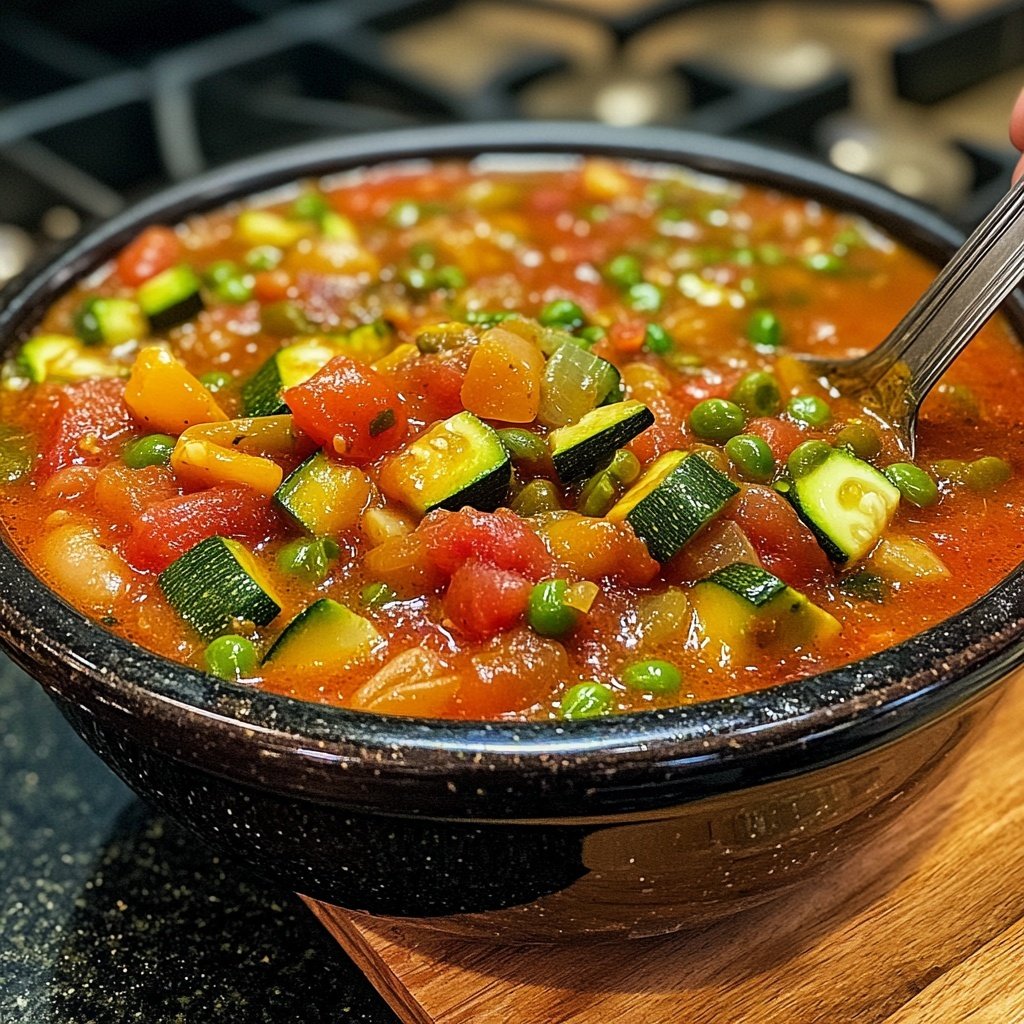 Healthy Crockpot Vegetable Minestrone