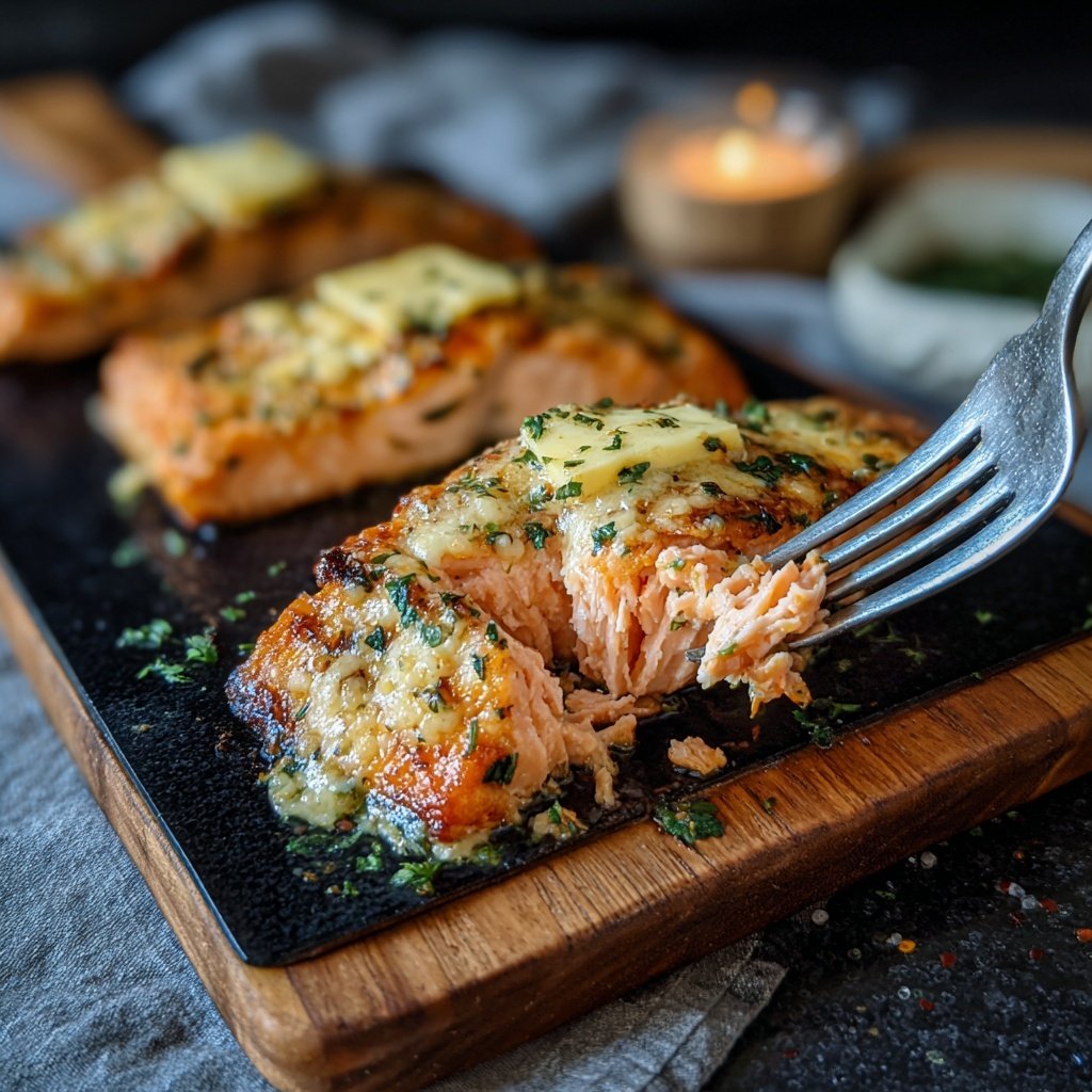 Air Fryer Salmon With Garlic Butter