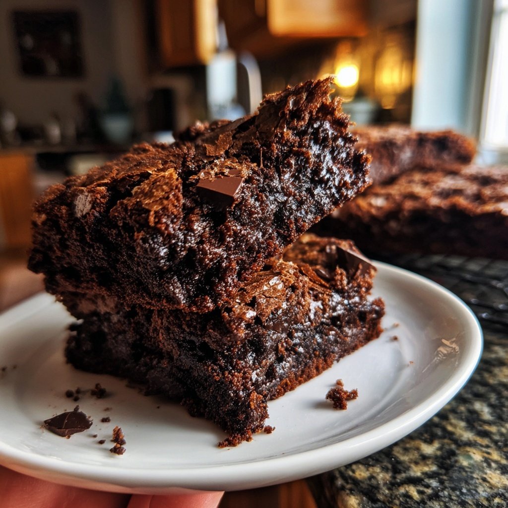 Sourdough Discard Brownies Fudgy